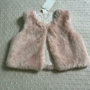 H&M faux fur vest for baby girl